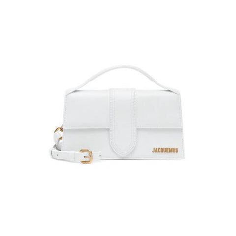 Jacquemus Le Grand Bambino Leather Shoulder Bag in White - BEAUTY BAR