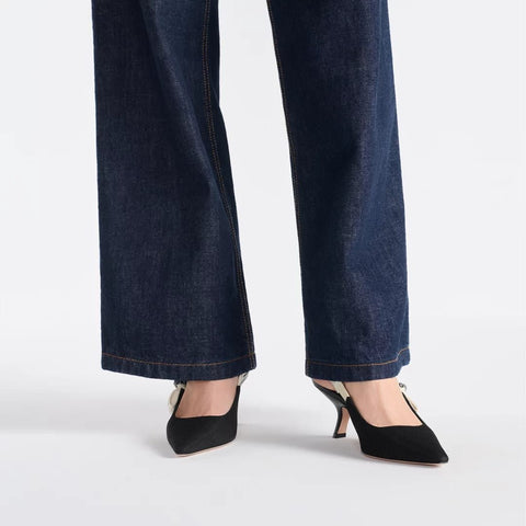 J'Adior Slingback Pump Black Technical Fabric - BEAUTY BAR