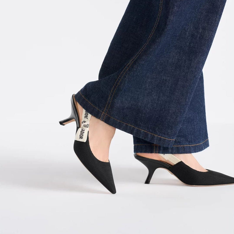 J'Adior Slingback Pump Black Technical Fabric 5