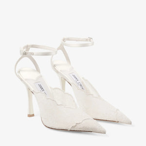 Jimmy Choo Lace Pumps Ivory
