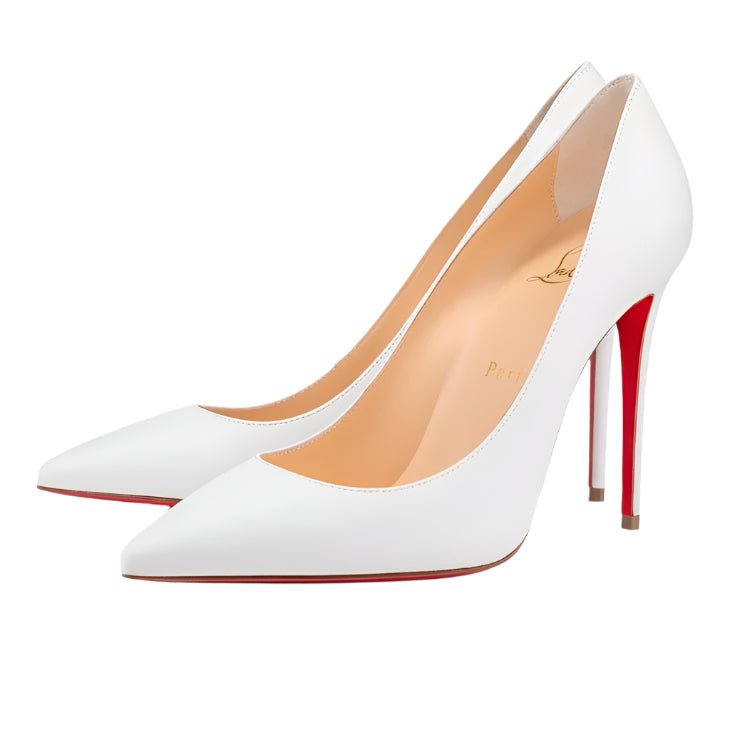 Kate 100 mm Pumps - Lamb Nappa Leather - Bianco - Women