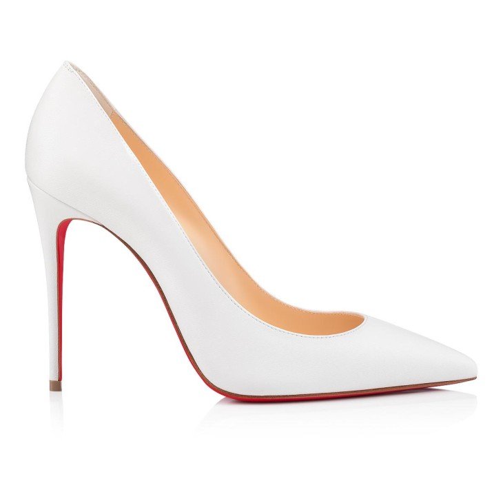 Kate 100 mm Pumps - Lamb Nappa Leather - Bianco - Women 4