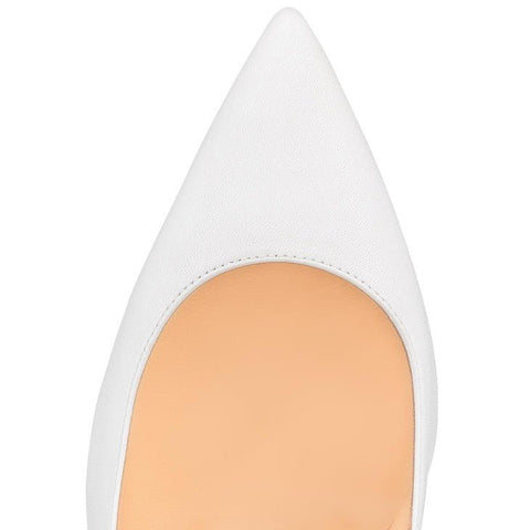 Kate 100 mm Pumps - Lamb Nappa Leather - Bianco - Women - BEAUTY BAR