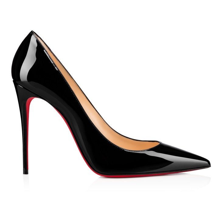 Kate 100 mm Pumps - Patent Calf Leather - Black - Women 4