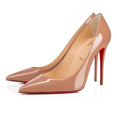 Kate 100 mm Pumps - Patent Calf Leather - Blush - Women - BEAUTY BAR