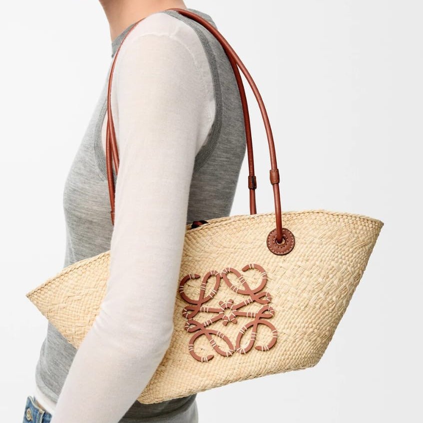Loewe Anagram Basket Bag in Iraca Palm 3