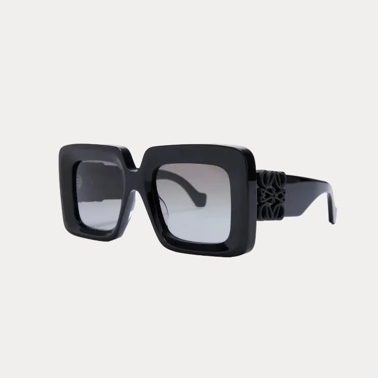 Loewe Anagram Black Rectangle Sunglasses With Black Hardware 2