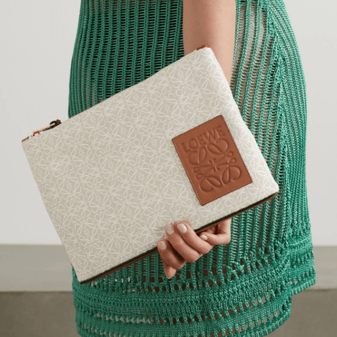 Loewe Anagram Jacquard Pouch - BEAUTY BAR