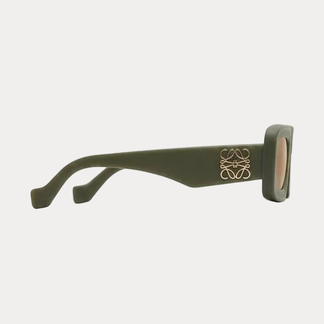 Loewe Anagram Khaki Green Rectangle Sunglasses 2