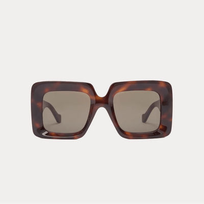 Loewe Anagram Square Oversized Sunglasses With Gold Anagram