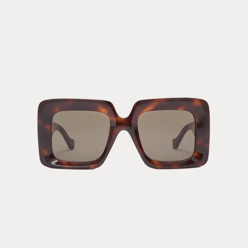 Loewe Anagram Square Oversized Sunglasses With Gold Anagram