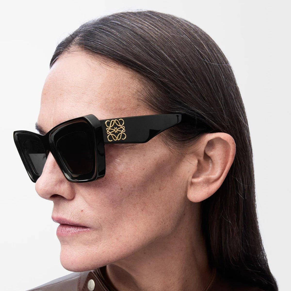 Loewe Beveled Cateye Sunglasses Black 2