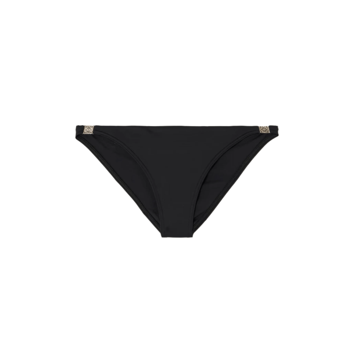 Loewe Bikini For Women Swimsuit Black Plain Triangle Bra With Sliding Cups 4