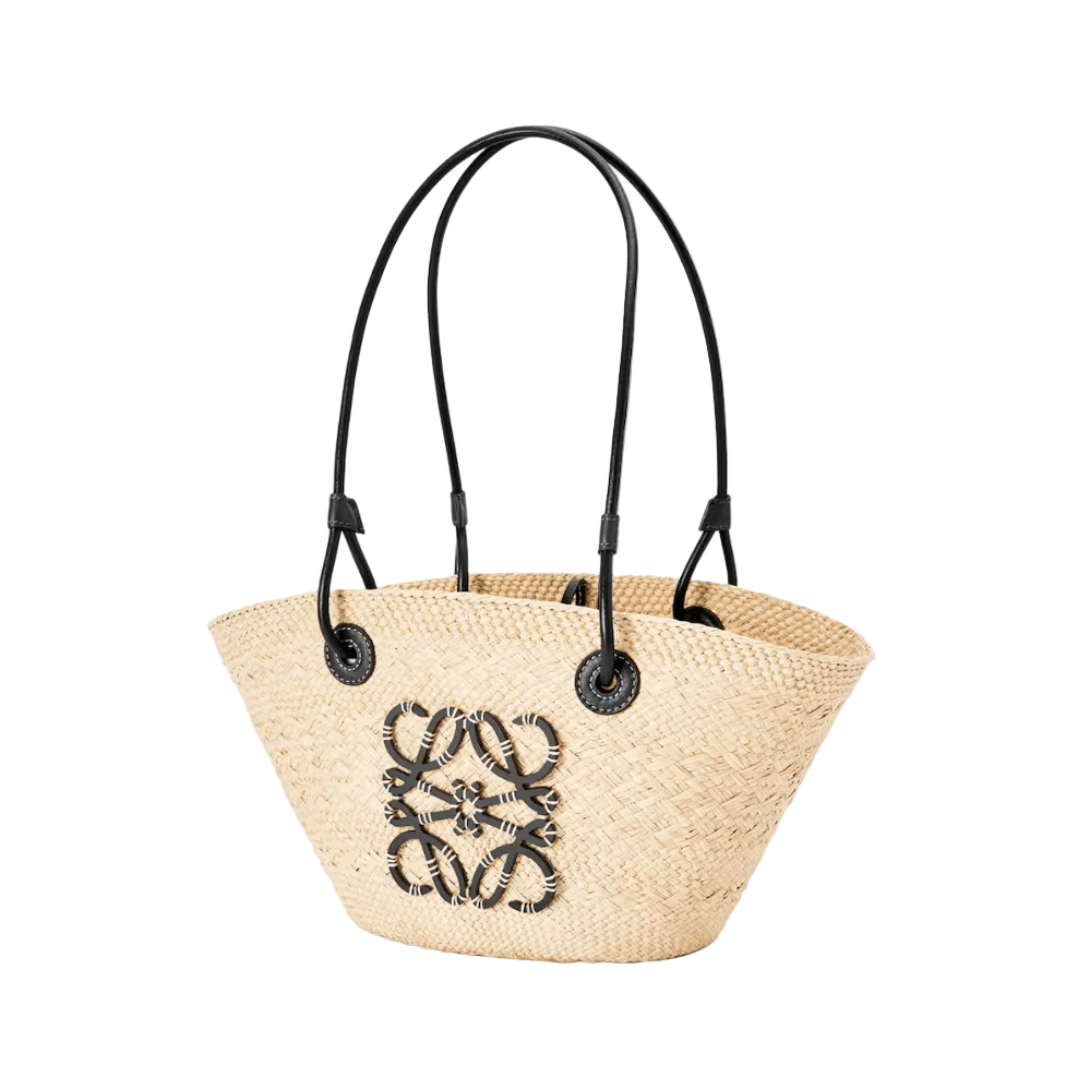 Loewe Medium Anagram Basket Bag in Iraca Palm And Calfskin 2