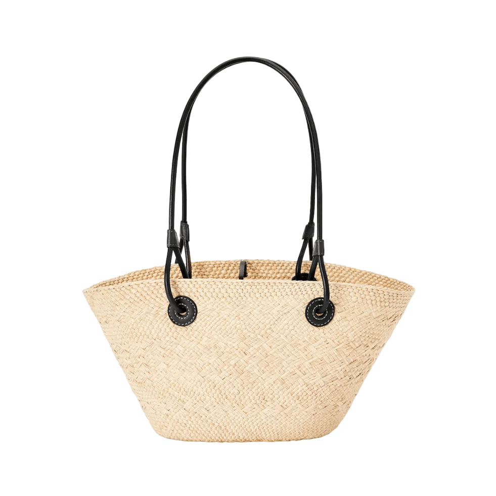 Loewe Medium Anagram Basket Bag in Iraca Palm And Calfskin 4