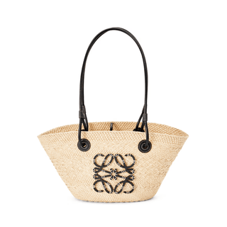 Loewe Medium Anagram Basket Bag in Iraca Palm And Calfskin