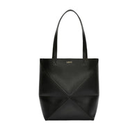 Loewe Medium Puzzle Fold Tote In Shiny Calfskin