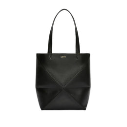 Loewe Medium Puzzle Fold Tote In Shiny Calfskin