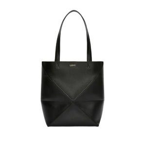 Loewe Medium Puzzle Fold Tote In Shiny Calfskin