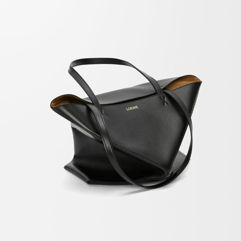 Loewe Medium Puzzle Fold Tote In Shiny Calfskin 9