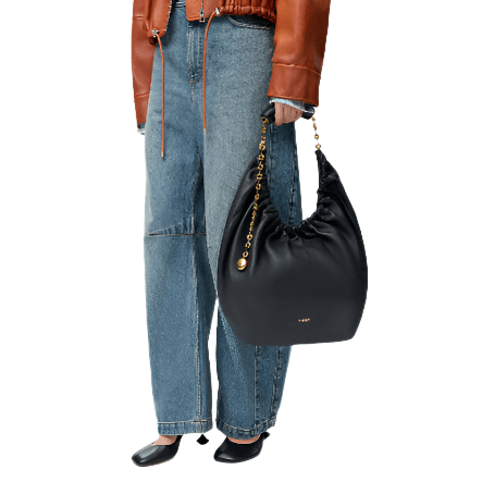 Loewe Medium Squeeze Bag Black - BEAUTY BAR