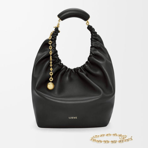 Loewe Medium Squeeze Bag Black - BEAUTY BAR
