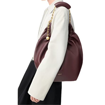 Loewe Medium Squeeze Bag Dark Burgundy - BEAUTY BAR