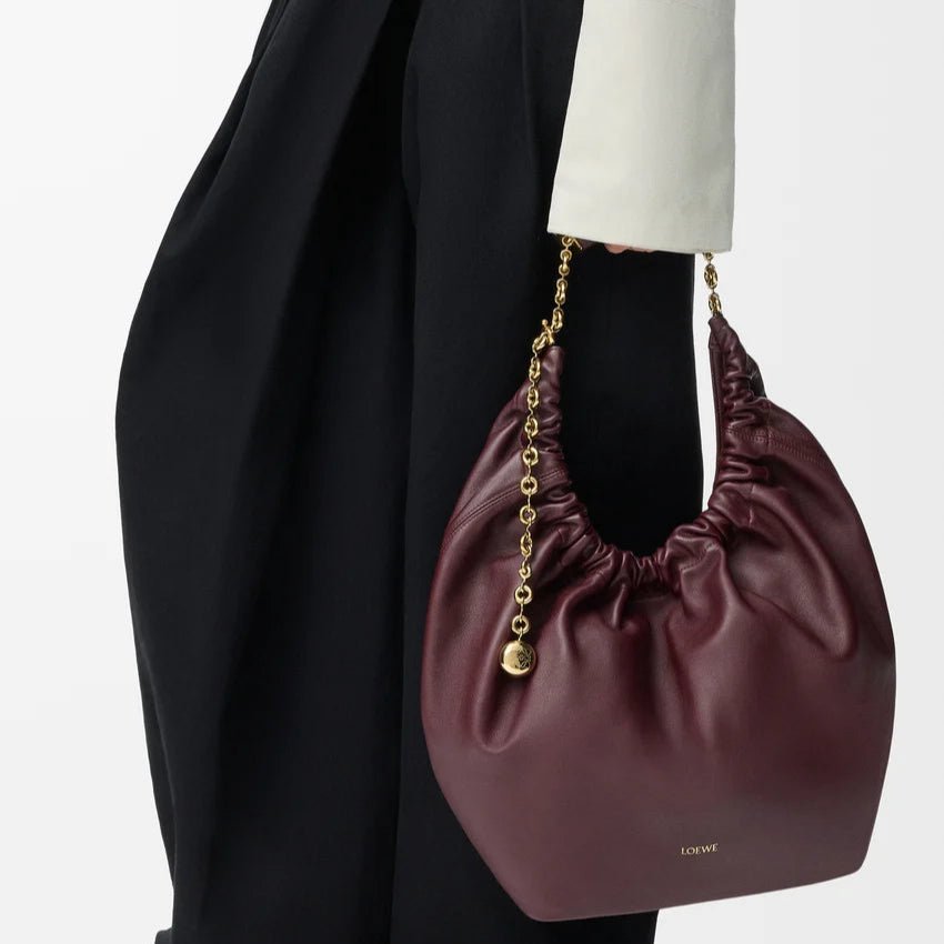 Loewe Medium Squeeze Bag Dark Burgundy 6