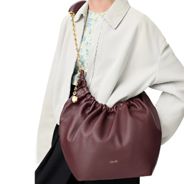 Loewe Medium Squeeze Bag Dark Burgundy - BEAUTY BAR