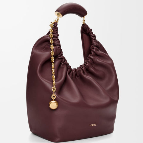 Loewe Medium Squeeze Bag Dark Burgundy - BEAUTY BAR