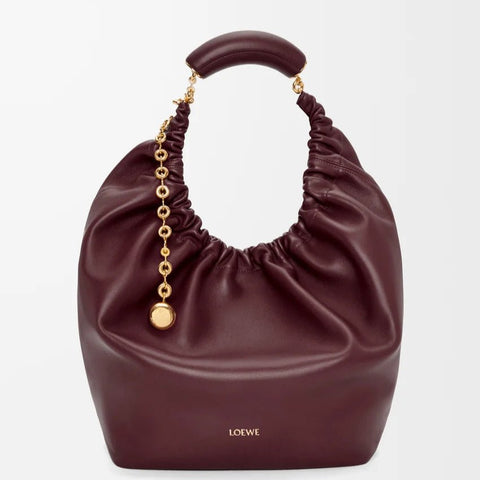 Loewe Medium Squeeze Bag Dark Burgundy - BEAUTY BAR