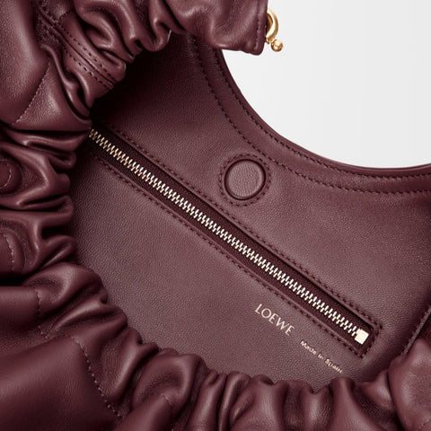 Loewe Medium Squeeze Bag Dark Burgundy - BEAUTY BAR