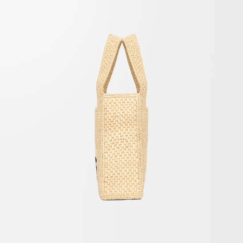 Loewe Mini Loewe Font Tote In Raffia For Women 2