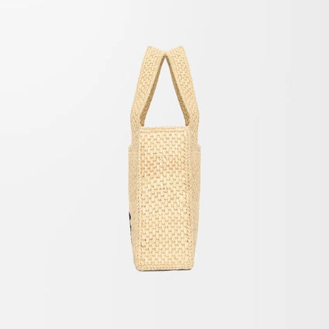 Loewe Mini Loewe Font Tote In Raffia For Women - BEAUTY BAR