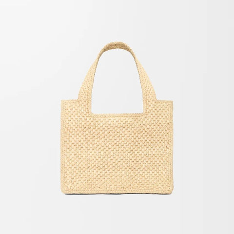 Loewe Mini Loewe Font Tote In Raffia For Women - BEAUTY BAR