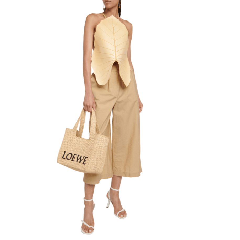 Loewe Paula's Ibiza Medium Logo Raffia Tote Bag 4