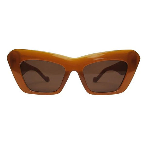 Loewe Round Cat Eye Sunglasses - Brown Acetate Frame - BEAUTY BAR