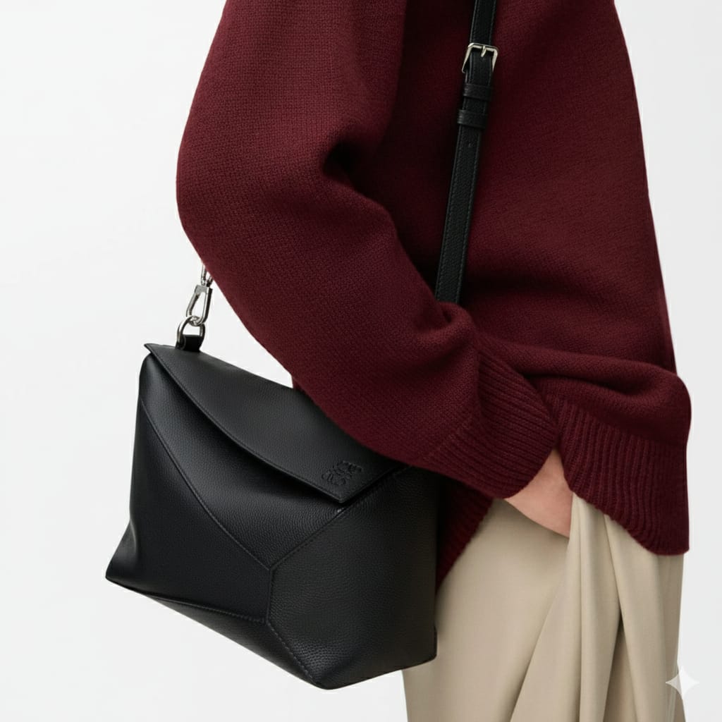 Loewe Small Puzzle Edge Bag In Soft Grained Calfskin 4