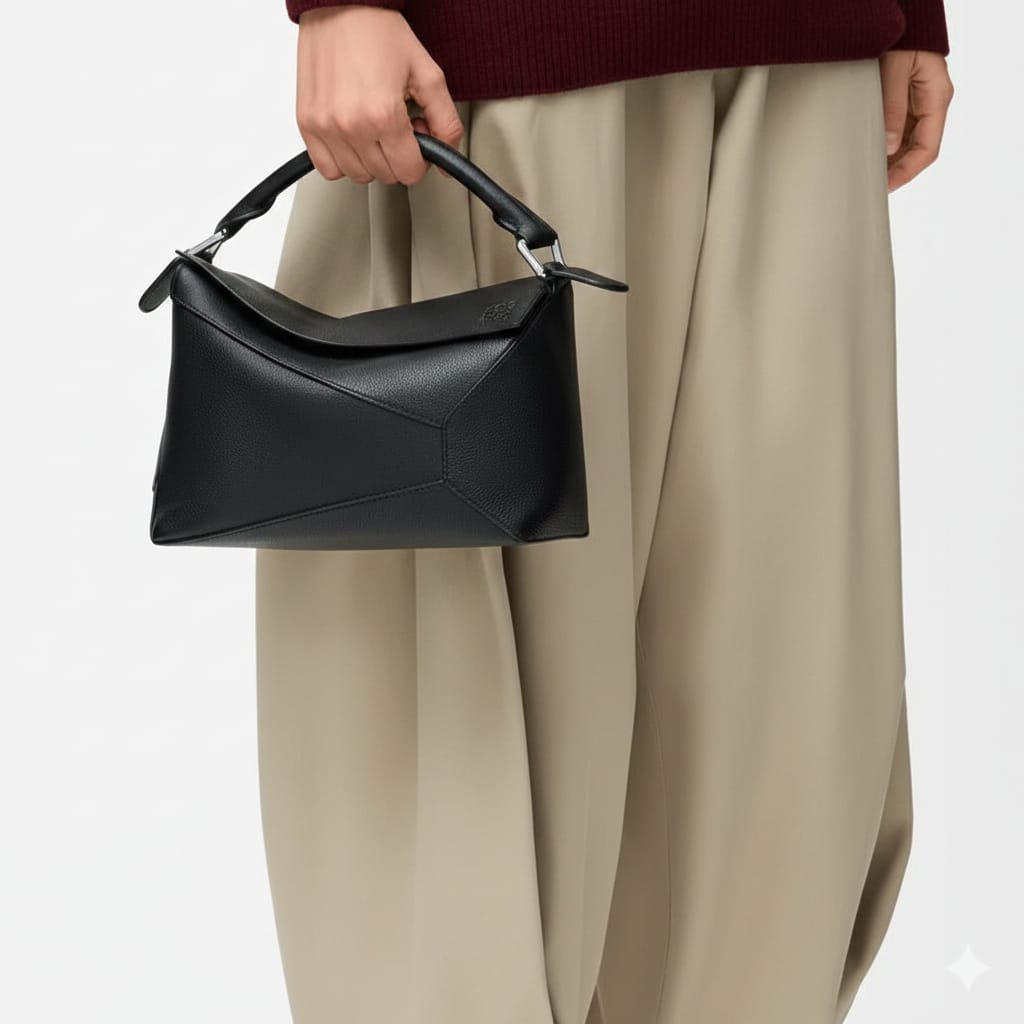 Loewe Small Puzzle Edge Bag In Soft Grained Calfskin 5