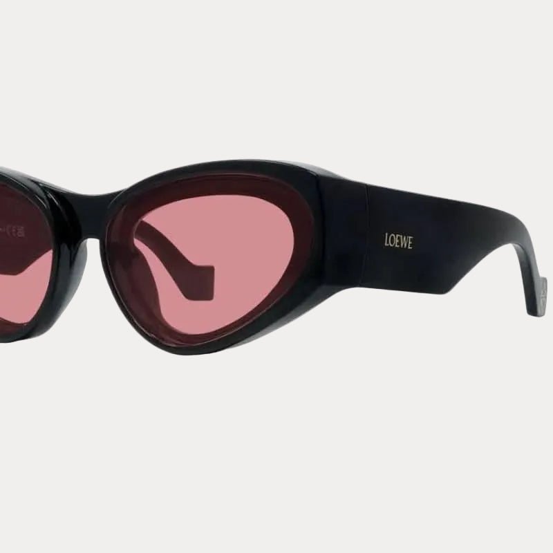 Loewe Wave Black Cat-Eye Sunglasses With Bink Lenses 2