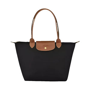 Longchamp Le Pliage Large Shoulder Black And Browen Bag