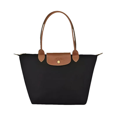 Longchamp Le Pliage Large Shoulder Black And Browen Bag