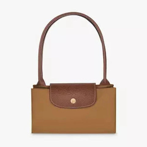 Longchamp Le Pliage Medium Shoulder Bag Beige - BEAUTY BAR