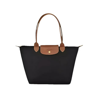 Longchamp Le Pliage Medium Shoulder Bag Black And Brown