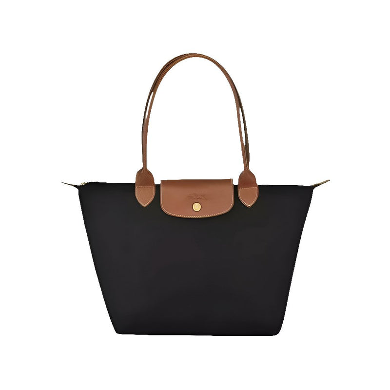 Longchamp Le Pliage Medium Shoulder Bag Black And Brown