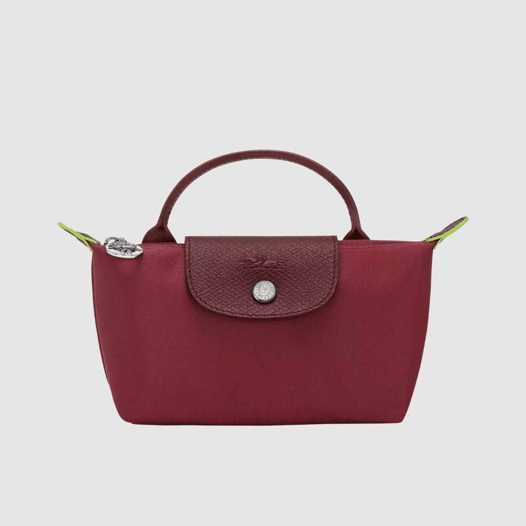 Longchamp Le Pliage Red Pouch With Handle 1