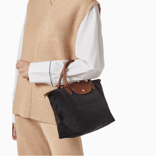 Longchamp Small Le Pliage Bag In Canvas Black 5