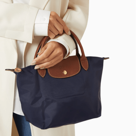 Longchamp Small Le Pliage Bag In Canvas Blue 4