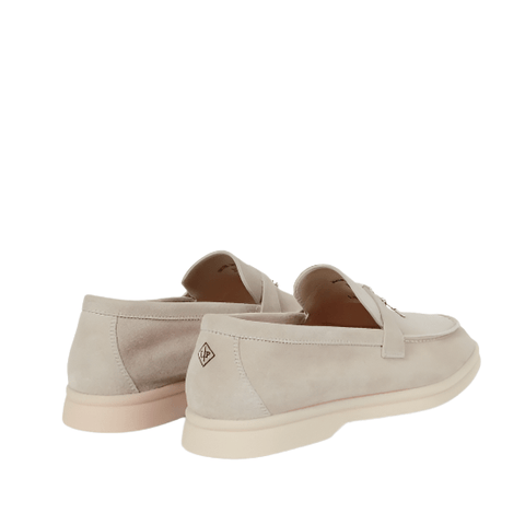 Loro Piana Summer Charms Walk Suede Beige Loafers - BEAUTY BAR