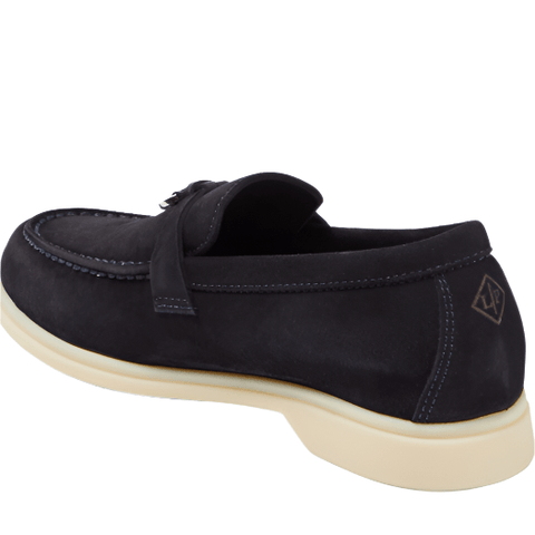 Loro Piana Summer Charms Walk Suede black Loafers - BEAUTY BAR
